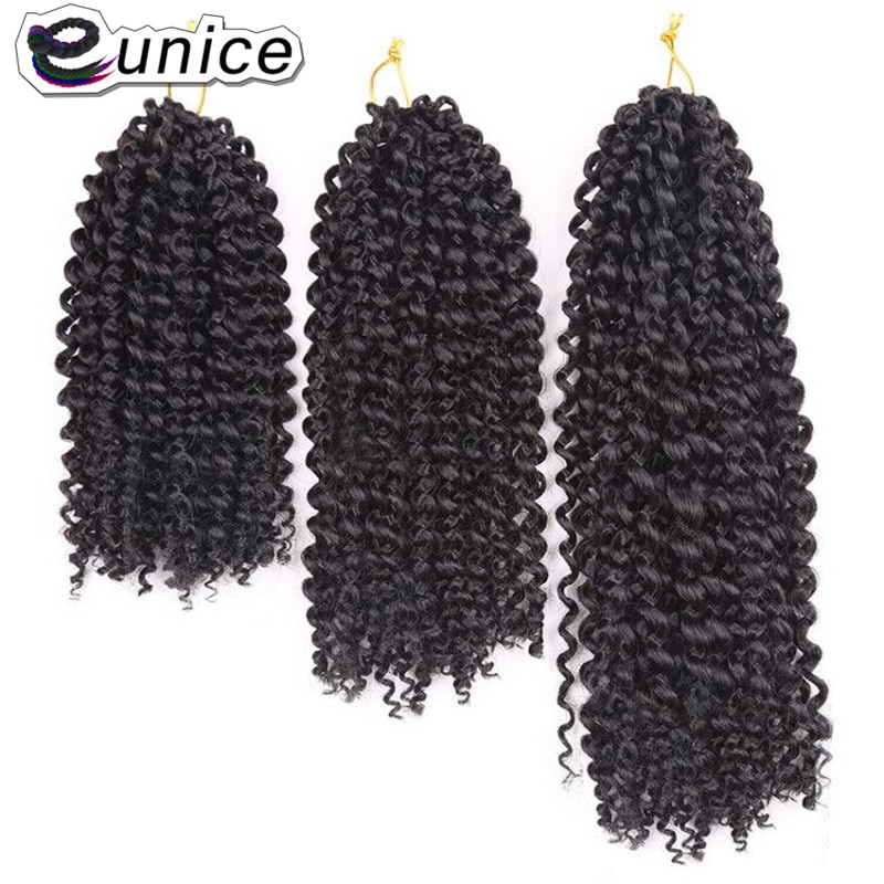 Afro marley braids 8-12 inch 3 / malibob eunice hair extensionsblack